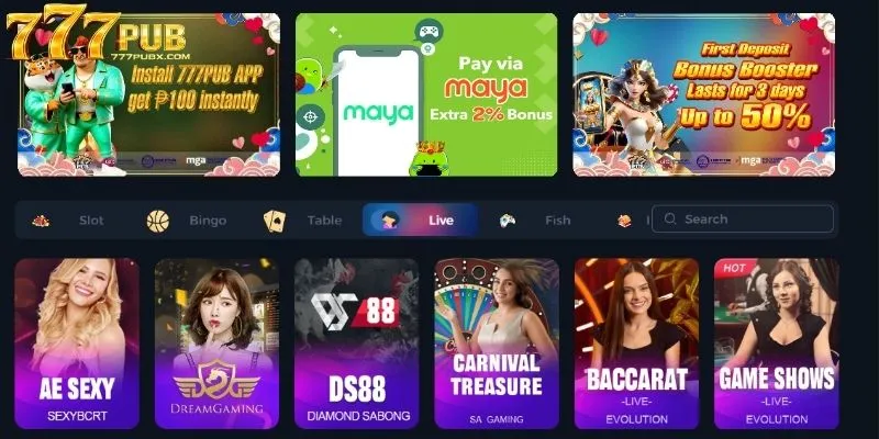 Overview of 777PUB Live Casino
