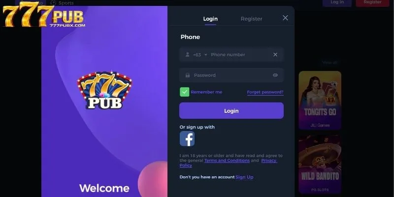 Step by Step Instructions for 777PUB Login